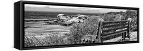 Awesome South Africa Collection Panoramic - View to the Sea B&W-Philippe Hugonnard-Framed Stretched Canvas