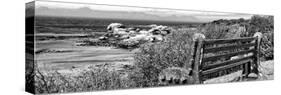 Awesome South Africa Collection Panoramic - View to the Sea B&W-Philippe Hugonnard-Stretched Canvas