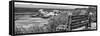 Awesome South Africa Collection Panoramic - View to the Sea B&W-Philippe Hugonnard-Framed Stretched Canvas