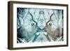 Awesome South Africa Collection - Reflection of Greater Kudu - Aquamarine & Grey-Philippe Hugonnard-Framed Photographic Print