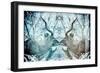 Awesome South Africa Collection - Reflection of Greater Kudu - Aquamarine & Grey-Philippe Hugonnard-Framed Photographic Print
