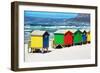 Awesome South Africa Collection - Row of Beach Houses on Beach-Philippe Hugonnard-Framed Photographic Print