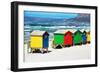 Awesome South Africa Collection - Row of Beach Houses on Beach-Philippe Hugonnard-Framed Photographic Print