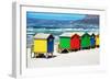 Awesome South Africa Collection - Row of Beach Houses on Beach-Philippe Hugonnard-Framed Photographic Print