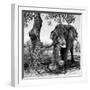 Awesome South Africa Collection Square - African Elephant Portrait II B&W-Philippe Hugonnard-Framed Photographic Print