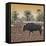 Awesome South Africa Collection Square - Blue Wildebeest walking at Sunset-Philippe Hugonnard-Framed Stretched Canvas