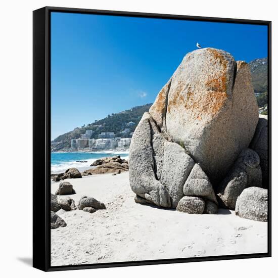 Awesome South Africa Collection Square - Boulders Beach Cape Town II-Philippe Hugonnard-Framed Stretched Canvas
