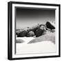 Awesome South Africa Collection Square - Boulders White Beach B&W II-Philippe Hugonnard-Framed Photographic Print