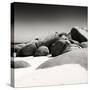 Awesome South Africa Collection Square - Boulders White Beach B&W II-Philippe Hugonnard-Stretched Canvas