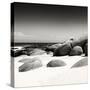 Awesome South Africa Collection Square - Boulders White Beach B&W-Philippe Hugonnard-Stretched Canvas