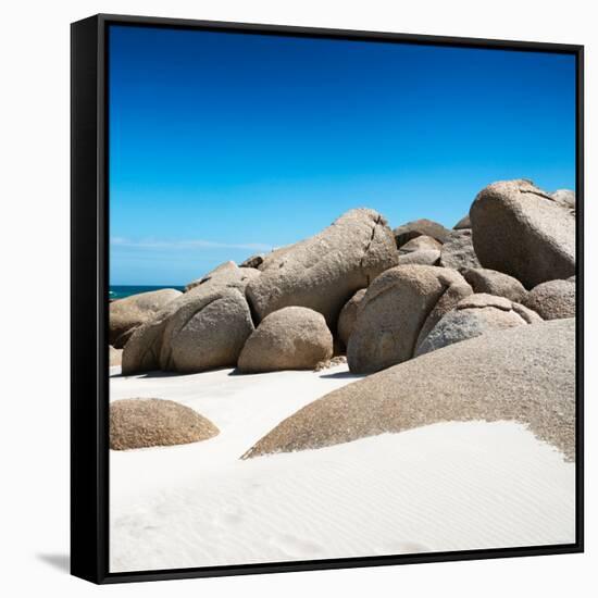 Awesome South Africa Collection Square - Boulders White Beach II-Philippe Hugonnard-Framed Stretched Canvas