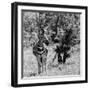 Awesome South Africa Collection Square - Burchell's Zebra B&W-Philippe Hugonnard-Framed Photographic Print