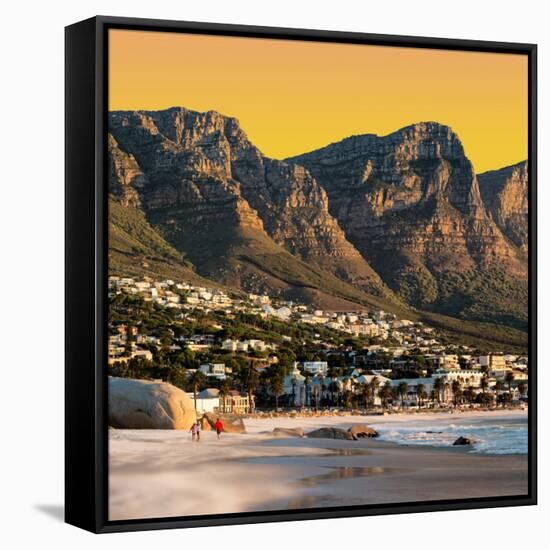 Awesome South Africa Collection Square - Camps Bay at Sunset II-Philippe Hugonnard-Framed Stretched Canvas