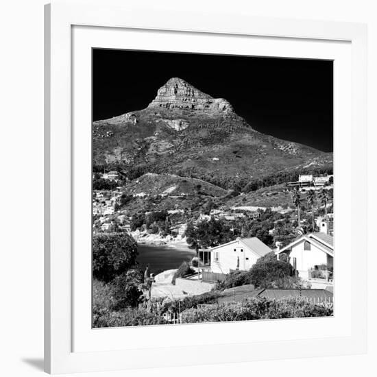 Awesome South Africa Collection Square - Camps Bay - Cape Town B&W II-Philippe Hugonnard-Framed Photographic Print