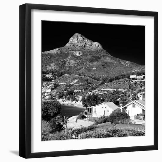 Awesome South Africa Collection Square - Camps Bay - Cape Town B&W II-Philippe Hugonnard-Framed Photographic Print