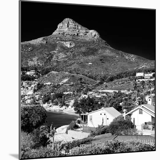 Awesome South Africa Collection Square - Camps Bay - Cape Town B&W II-Philippe Hugonnard-Mounted Photographic Print