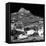 Awesome South Africa Collection Square - Camps Bay - Cape Town B&W II-Philippe Hugonnard-Framed Stretched Canvas