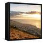 Awesome South Africa Collection Square - Cape Town at Sunset II-Philippe Hugonnard-Framed Stretched Canvas