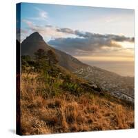 Awesome South Africa Collection Square - Cape Town at Sunset-Philippe Hugonnard-Stretched Canvas