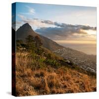 Awesome South Africa Collection Square - Cape Town at Sunset-Philippe Hugonnard-Stretched Canvas