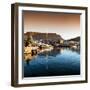 Awesome South Africa Collection Square - Cape Town Harbour and Table Mountain at Sunset II-Philippe Hugonnard-Framed Photographic Print