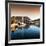 Awesome South Africa Collection Square - Cape Town Harbour and Table Mountain at Sunset II-Philippe Hugonnard-Framed Photographic Print