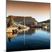 Awesome South Africa Collection Square - Cape Town Harbour and Table Mountain at Sunset II-Philippe Hugonnard-Mounted Photographic Print