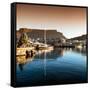 Awesome South Africa Collection Square - Cape Town Harbour and Table Mountain at Sunset II-Philippe Hugonnard-Framed Stretched Canvas