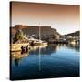 Awesome South Africa Collection Square - Cape Town Harbour and Table Mountain at Sunset II-Philippe Hugonnard-Stretched Canvas