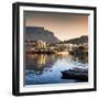 Awesome South Africa Collection Square - Cape Town Harbour and Table Mountain at Sunset-Philippe Hugonnard-Framed Photographic Print