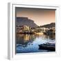 Awesome South Africa Collection Square - Cape Town Harbour and Table Mountain at Sunset-Philippe Hugonnard-Framed Photographic Print