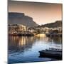 Awesome South Africa Collection Square - Cape Town Harbour and Table Mountain at Sunset-Philippe Hugonnard-Mounted Photographic Print