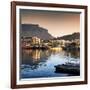 Awesome South Africa Collection Square - Cape Town Harbour and Table Mountain at Sunset-Philippe Hugonnard-Framed Photographic Print