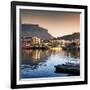 Awesome South Africa Collection Square - Cape Town Harbour and Table Mountain at Sunset-Philippe Hugonnard-Framed Photographic Print