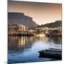 Awesome South Africa Collection Square - Cape Town Harbour and Table Mountain at Sunset-Philippe Hugonnard-Mounted Photographic Print