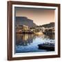 Awesome South Africa Collection Square - Cape Town Harbour and Table Mountain at Sunset-Philippe Hugonnard-Framed Photographic Print