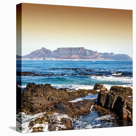 Awesome South Africa Collection Square - Cape Town seen from Robben Island-Philippe Hugonnard-Stretched Canvas