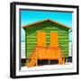 Awesome South Africa Collection Square - Close-Up Colorful Beach Hut - Lime & Orange-Philippe Hugonnard-Framed Photographic Print