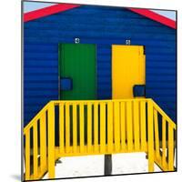 Awesome South Africa Collection Square - Close-Up of Colorful Beach Hut "Four & Five" Blue-Philippe Hugonnard-Mounted Photographic Print