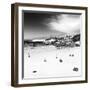 Awesome South Africa Collection Square - Colony of Penguins B&W-Philippe Hugonnard-Framed Photographic Print