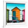 Awesome South Africa Collection Square - Colorful Beach Hut Cape Town - Orange & Teal-Philippe Hugonnard-Framed Photographic Print