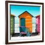 Awesome South Africa Collection Square - Colorful Beach Hut Cape Town - Orange & Teal-Philippe Hugonnard-Framed Photographic Print