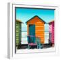 Awesome South Africa Collection Square - Colorful Beach Hut Cape Town - Orange & Teal-Philippe Hugonnard-Framed Photographic Print