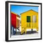 Awesome South Africa Collection Square - Colorful Beach Huts at Muizenberg - Cape Town II-Philippe Hugonnard-Framed Photographic Print