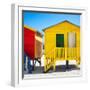 Awesome South Africa Collection Square - Colorful Beach Huts at Muizenberg - Cape Town II-Philippe Hugonnard-Framed Photographic Print