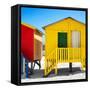 Awesome South Africa Collection Square - Colorful Beach Huts at Muizenberg - Cape Town II-Philippe Hugonnard-Framed Stretched Canvas