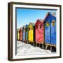 Awesome South Africa Collection Square - Colorful Beach Huts at Muizenberg - Cape Town III-Philippe Hugonnard-Framed Photographic Print