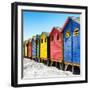 Awesome South Africa Collection Square - Colorful Beach Huts at Muizenberg - Cape Town III-Philippe Hugonnard-Framed Photographic Print