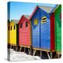 Awesome South Africa Collection Square - Colorful Beach Huts at Muizenberg - Cape Town IV-Philippe Hugonnard-Stretched Canvas