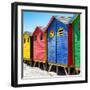 Awesome South Africa Collection Square - Colorful Beach Huts at Muizenberg - Cape Town IV-Philippe Hugonnard-Framed Photographic Print